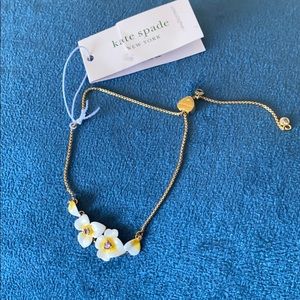 Kate spade flower and gold bracelet
